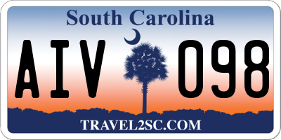 SC license plate AIV098
