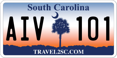 SC license plate AIV101