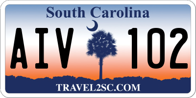 SC license plate AIV102