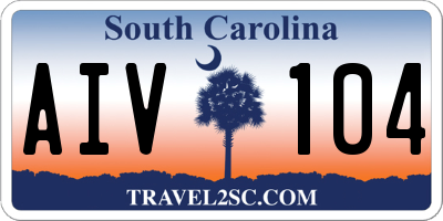 SC license plate AIV104