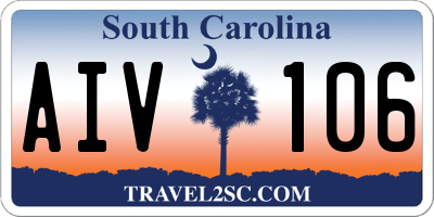 SC license plate AIV106