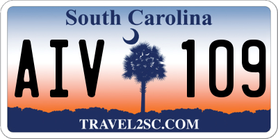 SC license plate AIV109