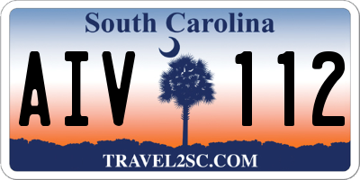 SC license plate AIV112