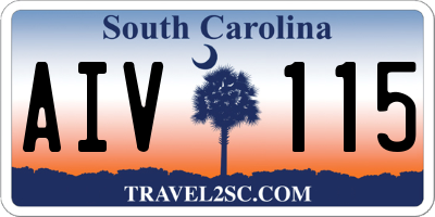 SC license plate AIV115