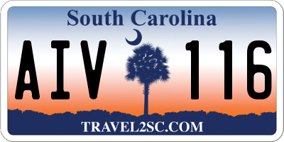 SC license plate AIV116