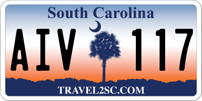 SC license plate AIV117