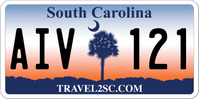 SC license plate AIV121