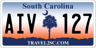 SC license plate AIV127