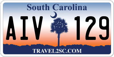 SC license plate AIV129