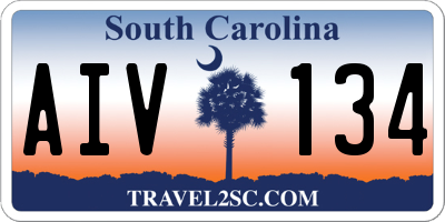 SC license plate AIV134
