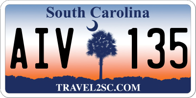 SC license plate AIV135