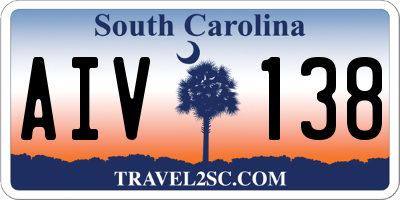 SC license plate AIV138