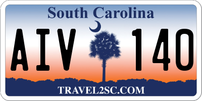 SC license plate AIV140