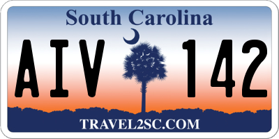 SC license plate AIV142