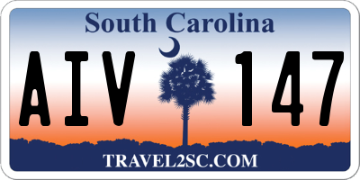 SC license plate AIV147