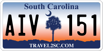 SC license plate AIV151