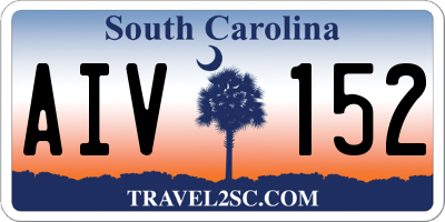 SC license plate AIV152