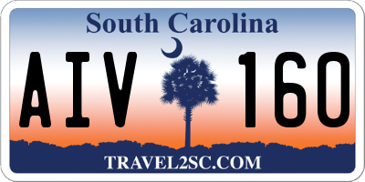 SC license plate AIV160
