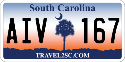 SC license plate AIV167