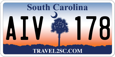 SC license plate AIV178