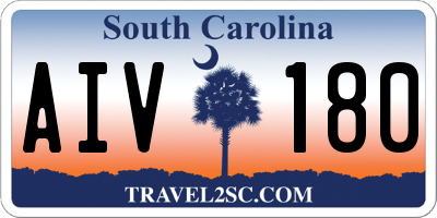SC license plate AIV180