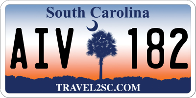 SC license plate AIV182