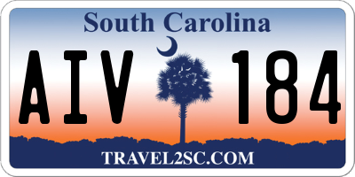 SC license plate AIV184