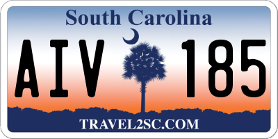 SC license plate AIV185