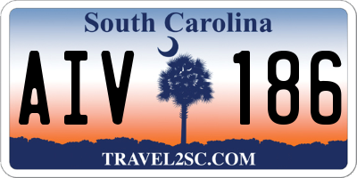 SC license plate AIV186