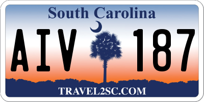 SC license plate AIV187