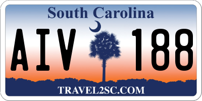 SC license plate AIV188