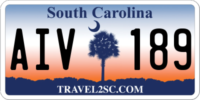 SC license plate AIV189