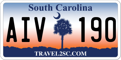 SC license plate AIV190
