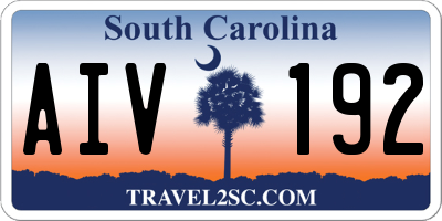 SC license plate AIV192