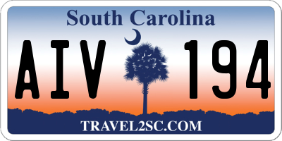 SC license plate AIV194