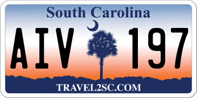 SC license plate AIV197