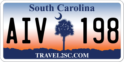 SC license plate AIV198