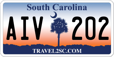 SC license plate AIV202