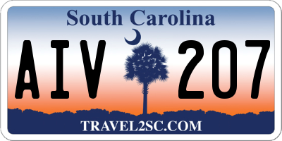 SC license plate AIV207