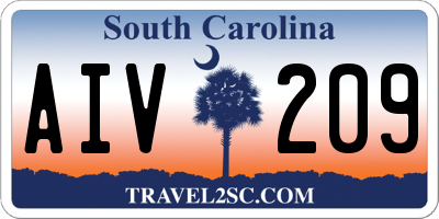 SC license plate AIV209