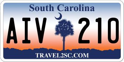 SC license plate AIV210