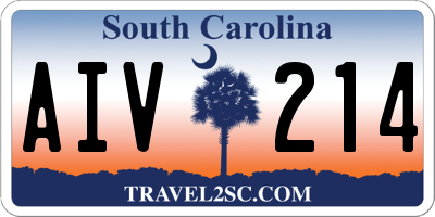 SC license plate AIV214