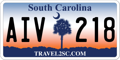 SC license plate AIV218