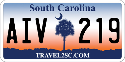 SC license plate AIV219