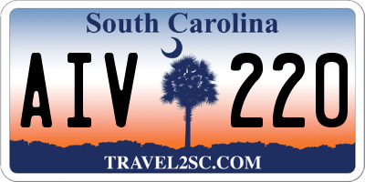 SC license plate AIV220