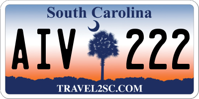 SC license plate AIV222