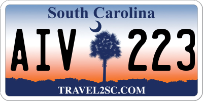 SC license plate AIV223