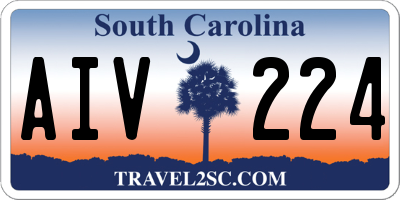 SC license plate AIV224