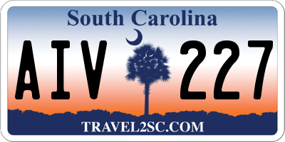 SC license plate AIV227