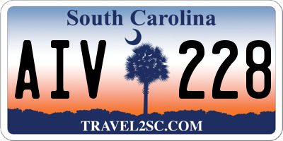 SC license plate AIV228
